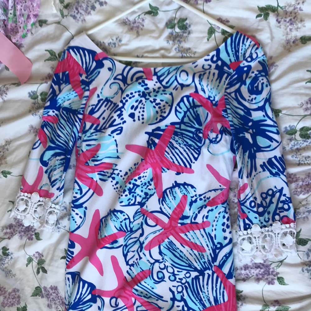 Lilly Pulitzer She She shells long sleeved dress